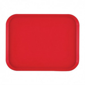 Vassoio rettangolare in polipropilene Fast Food rosso 410mm - Cambro - Fourniresto