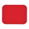 Vassoio rettangolare in polipropilene Fast Food rosso 410mm - Cambro - Fourniresto