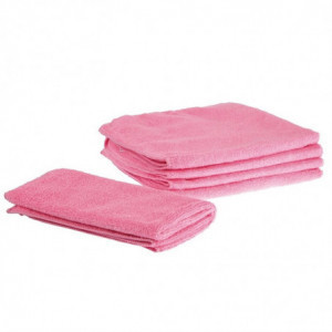 Panni in microfibra rosa - Set da 5 - Jantex