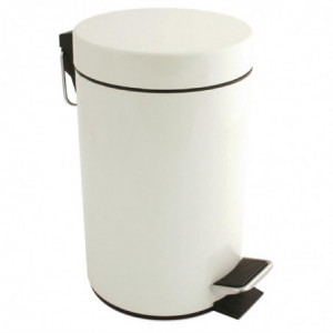 Cestino con pedale bianco - 3L - Bolero