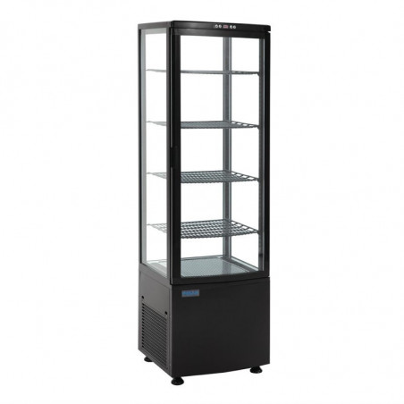 Vetrina refrigerata con porte curve - nera 235 L - Polar - Fourniresto