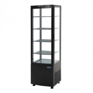 Vetrina refrigerata con porte curve - nera 235 L - Polar - Fourniresto