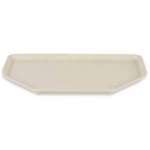 Tray in Trapezoid Polyester 500x325mm Beige - Roltex - Fourniresto