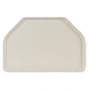 Plateau de Service en Polyester Trapèze 500x325mm Beige - Roltex - Fourniresto