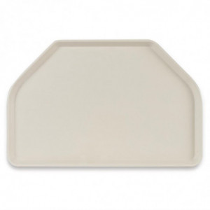 Tray in Trapezoid Polyester 500x325mm Beige - Roltex - Fourniresto