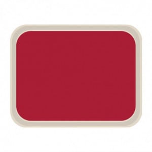 Plateau de Service en Polyester Standard 470x360mm Rouge - Roltex - Fourniresto