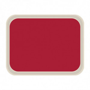 Vassoio da servizio in poliestere standard 470x360mm rosso - Roltex - Fourniresto