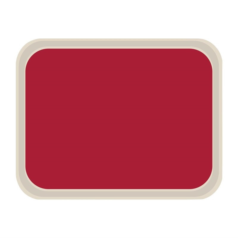 Vassoio da servizio in poliestere standard 470x360mm rosso - Roltex - Fourniresto