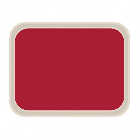 Vassoio da servizio in poliestere standard 470x360mm rosso - Roltex - Fourniresto