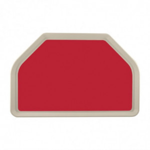 Vassoio da servizio in poliestere trapezoidale GN 500x325mm rosso - Roltex - Fourniresto