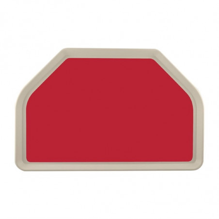 Vassoio da servizio in poliestere trapezoidale GN 500x325mm rosso - Roltex - Fourniresto