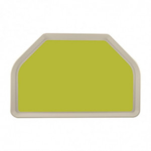 Vassoio da servizio in poliestere trapezoidale GN 500x325mm verde - Roltex - Fourniresto