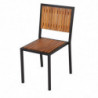 Chaises en Acier et Acacia - Lot de 4 - Bolero - Fourniresto