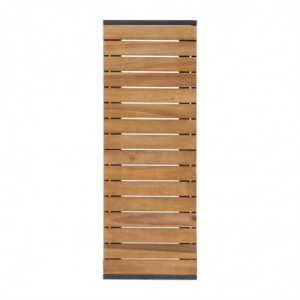 Panche in acciaio e acacia 100 cm - Set da 2 - Bolero - Fourniresto