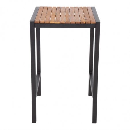 Mange Debout Carré en Acier et Acacia 60 cm - Bolero