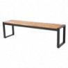 Industrial Steel and Acacia Benches 160 cm - Set of 2 - Bolero - Fourniresto