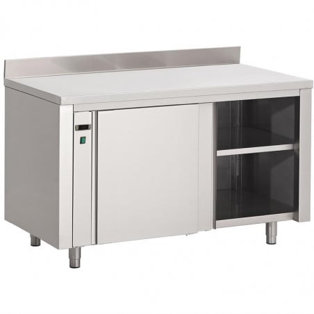 Armadio Riscaldante in Acciaio Inox con Schienale - L 1800 x P 700mm - Gastro M