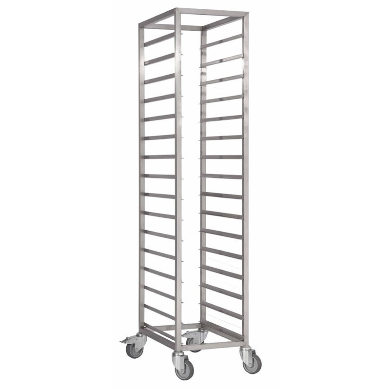 Carrello scorrevole in acciaio inossidabile - 600x400mm - 18 livelli - Gastro M