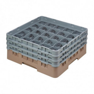 Scaffale per bicchieri 25 scomparti Camrack beige - L 500 x P 500mm - Cambro