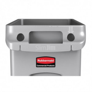 Contenitore Grigio Slim Jim - 87L - Rubbermaid