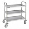 Carrello di Sgombero in Acciaio Inox - 3 Livelli - L 710 X P 405mm - 128Kg - Vogue