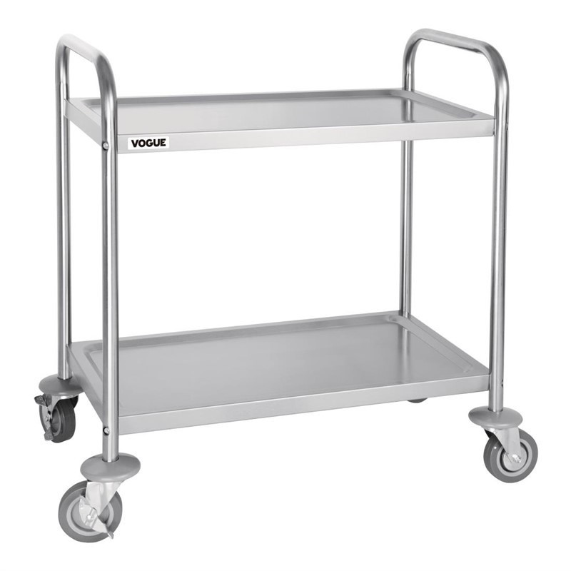 Piccolo Carrello di Sgombero in Acciaio Inox - 2 Livelli - L 710 x P 405mm - Vogue Piccolo Carrello di Sgombero in Acciaio Inox - 2 Livelli - L 710 x P 405mm - Vogue