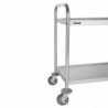 Piccolo Carrello di Sgombero in Acciaio Inox - 2 Livelli - L 710 x P 405mm - Vogue