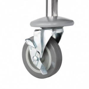 Piccolo Carrello di Sgombero in Acciaio Inox - 2 Livelli - L 710 x P 405mm - Vogue