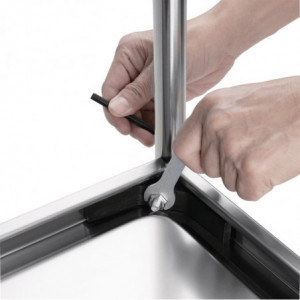Piccolo Carrello di Sgombero in Acciaio Inox - 2 Livelli - L 710 x P 405mm - Vogue