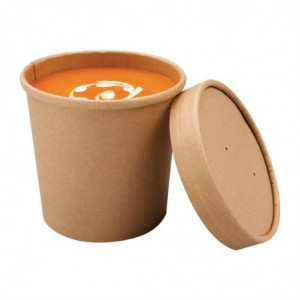Ciotole per Zuppa Kraft Riciclabili per Microonde 350ml - Confezione da 500 - Colpac
