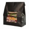 Black Recyclable Paper Sandwich Bags with Window - Pack of 250 - Colpac