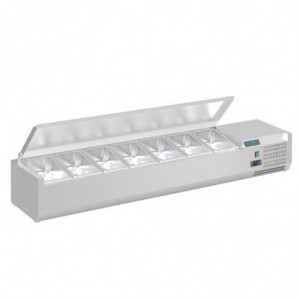 Saladette da banco con coperchio Serie G - 7 x GN 1/4 - Polar