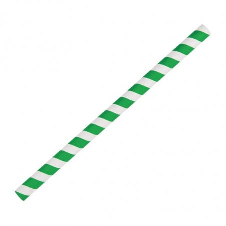 Paper Smoothie Straws - Green - L 210mm - Pack of 250 - Fiesta Green