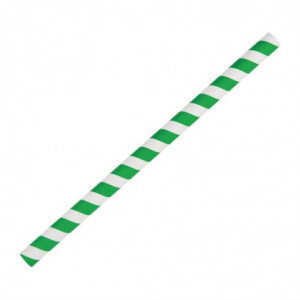 Cannuccia per frullati in carta - Verdi - L 210mm - Confezione da 250 - Fiesta Green