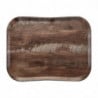 Century dark oak wood effect polyester tray - 330 x 430mm - Cambro - Fourniresto