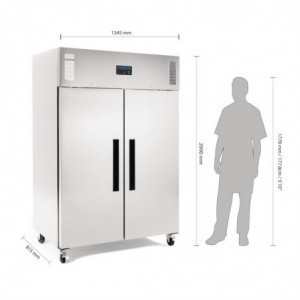 Armadio Refrigerato Negativo Gn Doppia Porta Serie G - 1200L - Polar