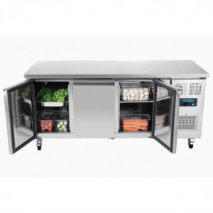 Refrigerated Table Positive 3 Doors Series U - 417L - Polar - Fourniresto