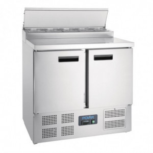 Bancone di preparazione refrigerato per pizze e insalate Serie G - 254L - Polar - Fourniresto