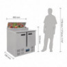 Bancone di preparazione refrigerato per pizze e insalate Serie G - 254L - Polar - Fourniresto