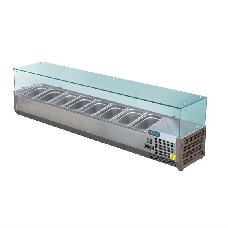 Vetrina refrigerata per ingredienti - 8 vaschette GN 1/3 - Polar - Fourniresto