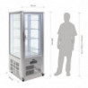 Vetrina per pasticceria in acciaio inox con 1 porta vetrata Serie G - 400L - Polar - Fourniresto