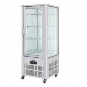 Vetrina per pasticceria in acciaio inox con 1 porta vetrata Serie G - 400L - Polar - Fourniresto