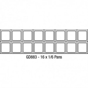 Bancone di preparazione 2 porte - 527 L 16 X GN 1/6 - Polar - Fourniresto