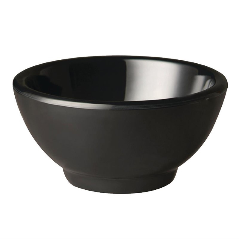 Bowl Rotondo in Melamina Pura Nero - Ø130mm - APS - Fourniresto