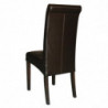 Black Faux Leather Chairs with Curved Backrests - Bolero - Fourniresto