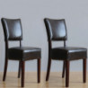 Comfortable Dark Brown Faux Leather Chairs - Bolero - Fourniresto