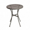 Table Bistro Ronde En Acier Ajouré Grise - 600 mm - Bolero - Fourniresto