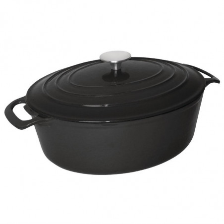 Grande Cocotte Ovale Nera - 6L - Vogue