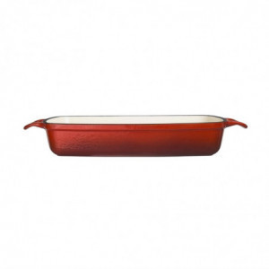 Piatto in ghisa rettangolare rosso - 2,8L - Vogue