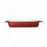 Plat en Fonte Rectangulaire Rouge - 2,8L - Vogue